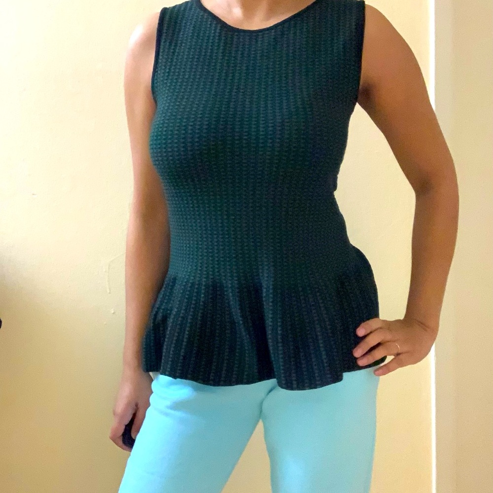 Peplum sleeveless knit top sweater-Ann Taylor petite